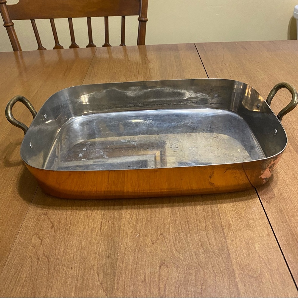 Copper roasting/lasagna pan with handles, made in Korea